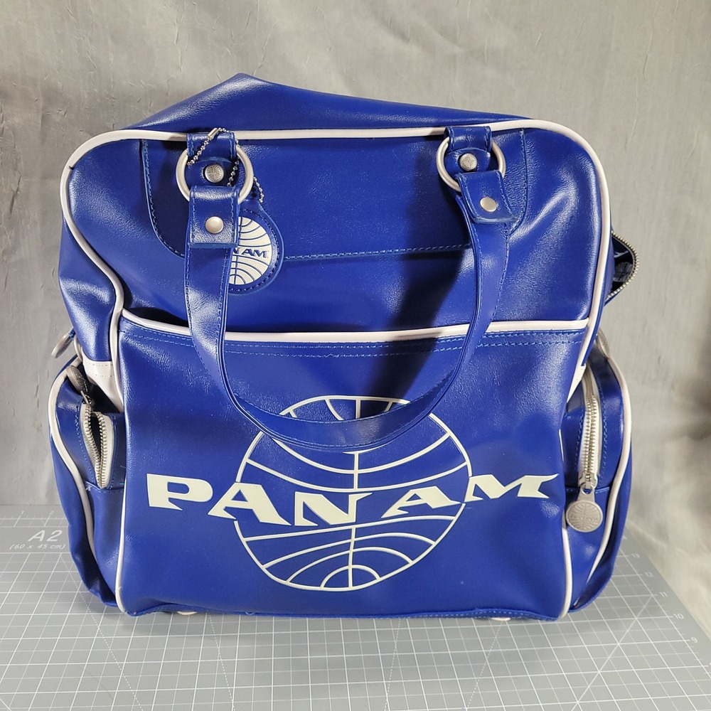 PAN AM Pan American World Airways Blue Travel Flight Bag NOS Licensed Shoulder